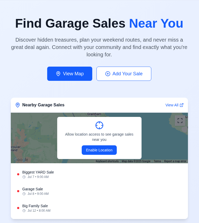 Garage Sale Tracking screenshot